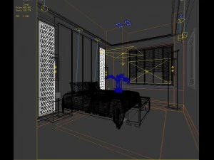 stylish master bedroom design 03 3D Model