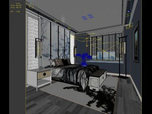 stylish master bedroom design 03 3D Model