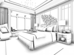 stylish master bedroom design 04 3D Model