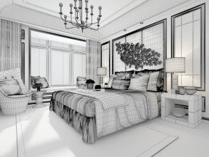 stylish master bedroom design 04 3D Model