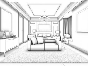 stylish master bedroom design 05 3D Model