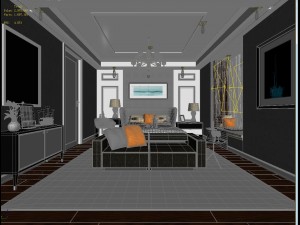 stylish master bedroom design 05 3D Model