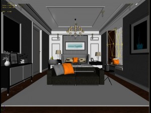 stylish master bedroom design 05 3D Model