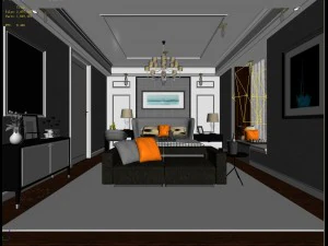 stylish master bedroom design 05 3D Model