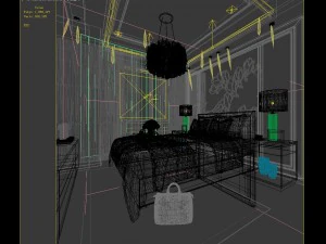 stylish master bedroom design 06 3D Model