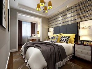 stylish master bedroom design 07 3D Model