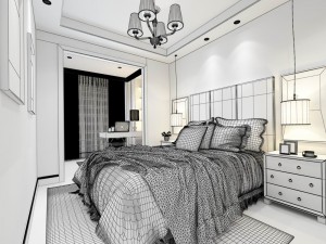 stylish master bedroom design 07 3D मॉडल