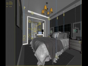 stylish master bedroom design 07 3D मॉडल