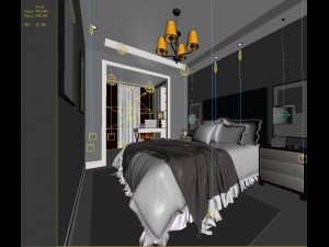 stylish master bedroom design 07 3D मॉडल