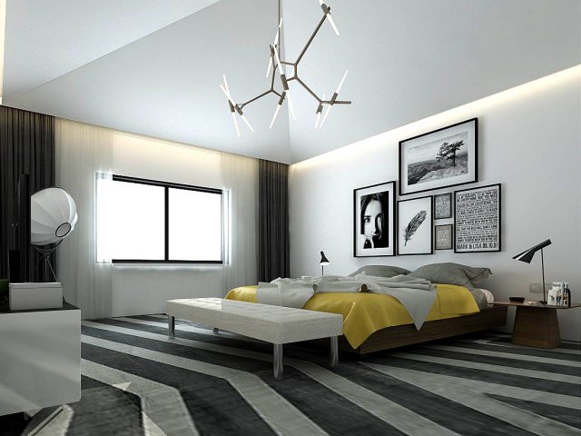 stylish master bedroom design 08 3D Modell .c4d .max .obj .3ds .fbx .stl .blend 