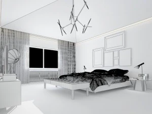 stylish master bedroom design 08 3D Model