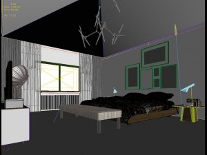 stylish master bedroom design 08 3D Modell