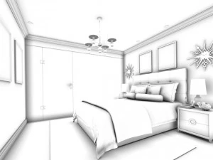 stylish master bedroom design 09 3D Model