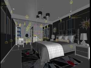 stylish master bedroom design 09 3D मॉडल