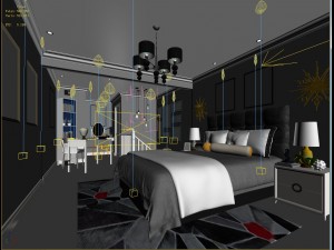 stylish master bedroom design 09 3D मॉडल