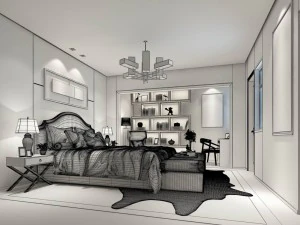 stylish master bedroom design 10 3D Model