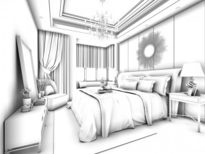 stylish master bedroom design 12 3Dモデル