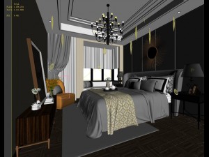 stylish master bedroom design 12 3Dモデル