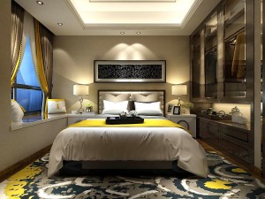 stylish master bedroom design 13 3D Model