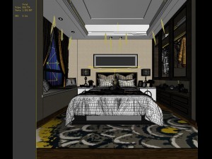 stylish master bedroom design 13 Modelo 3D