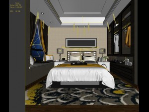 stylish master bedroom design 13 Modelo 3D