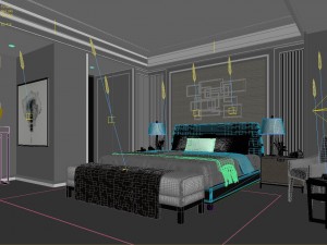 stylish master bedroom design 14 3D Модель