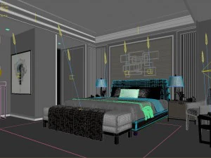 stylish master bedroom design 14 3D Model