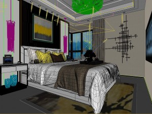 stylish master bedroom design 15 3D-Modell