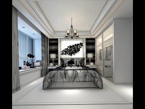 stylish master bedroom design 17 3D Model