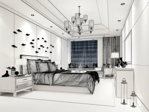 stylish master bedroom design 18 3D Model