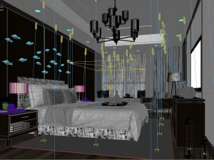 stylish master bedroom design 18 3D Model