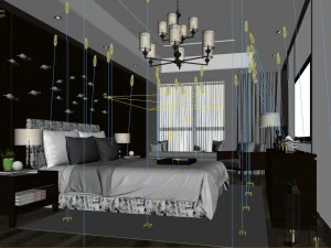 stylish master bedroom design 18 3D Model
