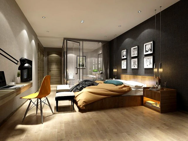 stylish master bedroom design 19 3D Model .c4d .max .obj .3ds .fbx .stl .blend