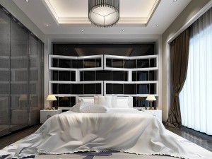 stylish master bedroom design 20 3D Model