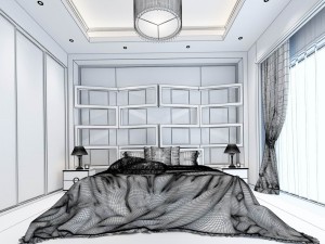 stylish master bedroom design 20 Modello 3D