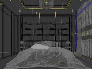 stylish master bedroom design 20 Modello 3D