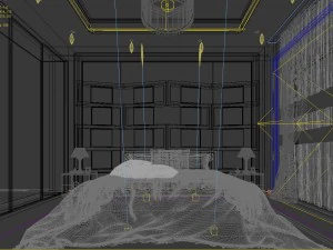 stylish master bedroom design 20 3D Model
