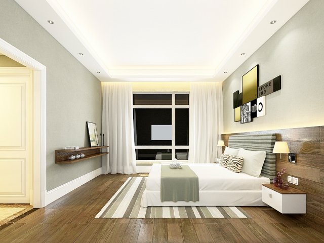 stylish master bedroom design 22 Model 3D .c4d .max .obj .3ds .fbx .stl .blend 