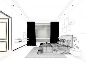 stylish master bedroom design 22 Model 3D