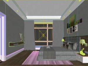 stylish master bedroom design 22 Model 3D