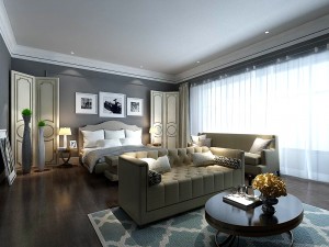 stylish master bedroom design 23 3D Model