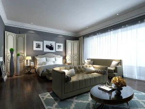 stylish master bedroom design 23 3D Model
