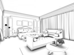 stylish master bedroom design 23 3D Model