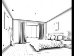 stylish master bedroom design 24 3D Model