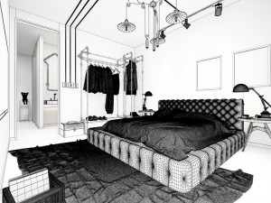 stylish master bedroom design 25 3D Model