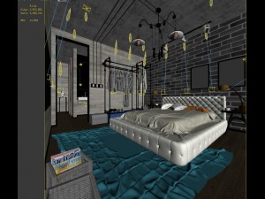 stylish master bedroom design 25 3D Model