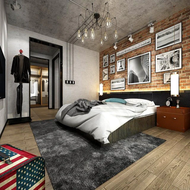 stylish master bedroom design 26 3D Model .c4d .max .obj .3ds .fbx .stl .blend
