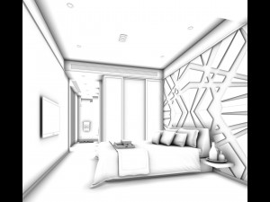 stylish master bedroom design 27 Model 3D