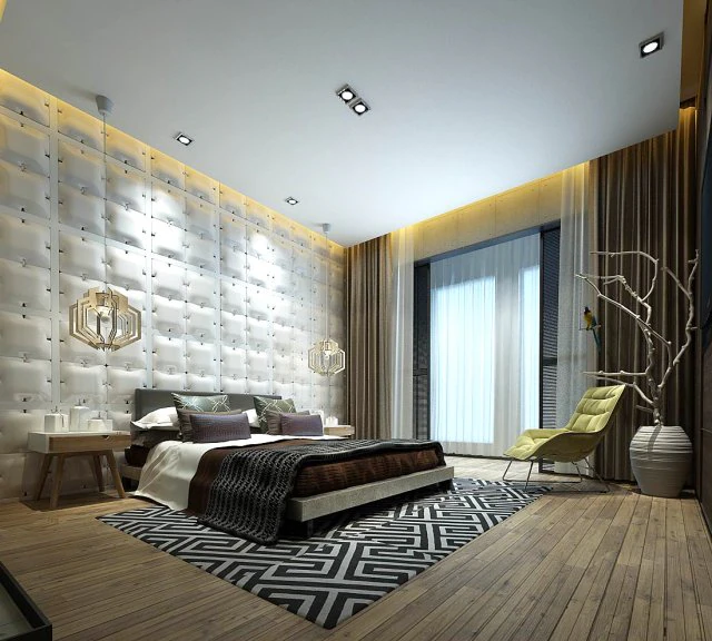 stylish master bedroom design 28 3D Model .c4d .max .obj .3ds .fbx .stl .blend