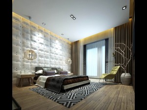 stylish master bedroom design 28 Model 3D